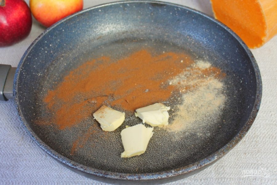 Пряный пудинг из тыквы и яблок - фото шаг 2