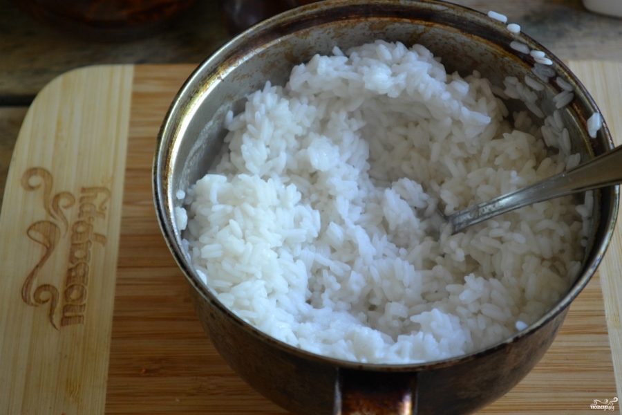 Рис с мясом в духовке - фото шаг 4