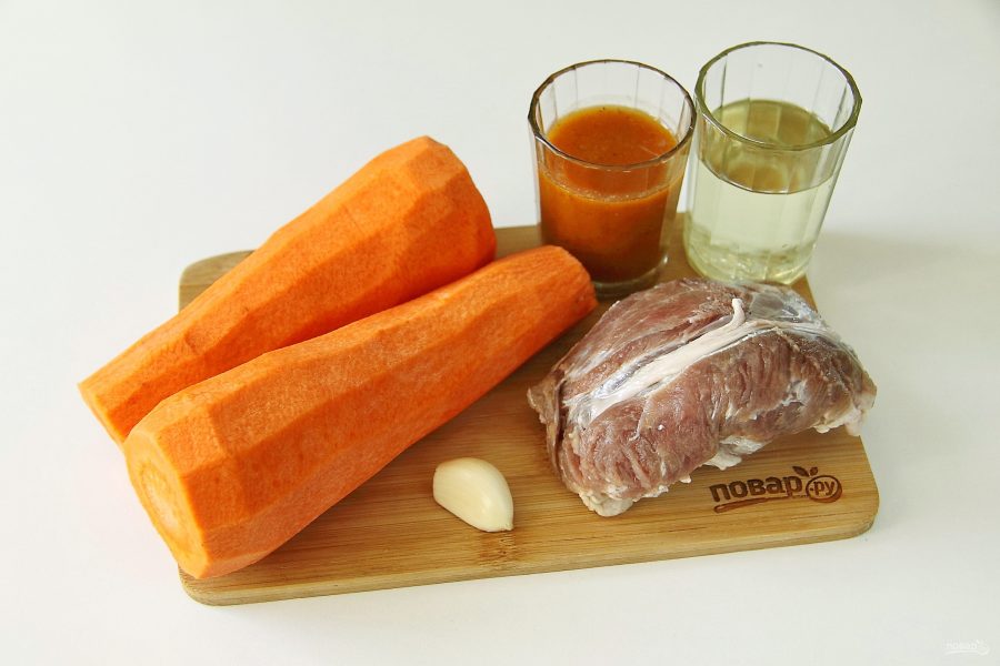 Корейская морковь с мясом - фото шаг 1
