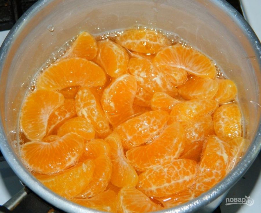Десерт из карамельных мандаринов - фото шаг 3