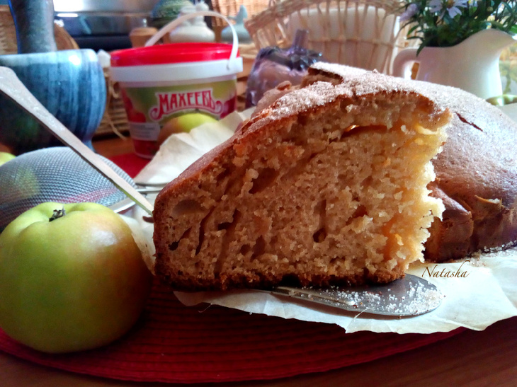 Коврижка с яблоками рецепт с фото пошагово в духовке