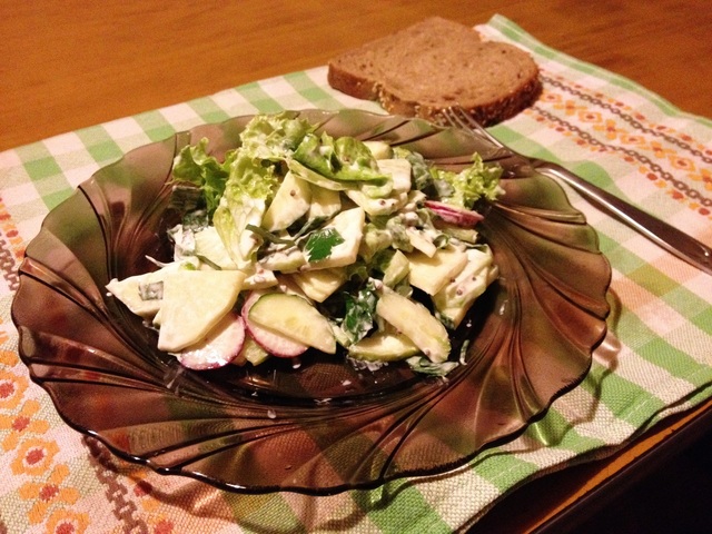 Фото к рецепту: Овощной салат траттория 