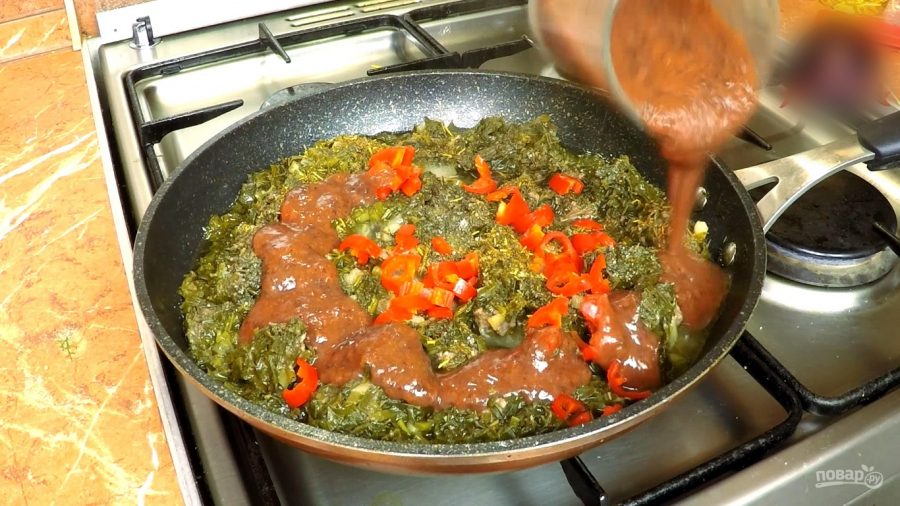 Чакапули (мясо в зелени и вине) - фото шаг 7