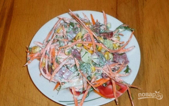 Салат из корейской моркови - фото шаг 5