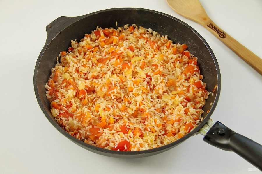 Минтай с рисом в духовке - фото шаг 6