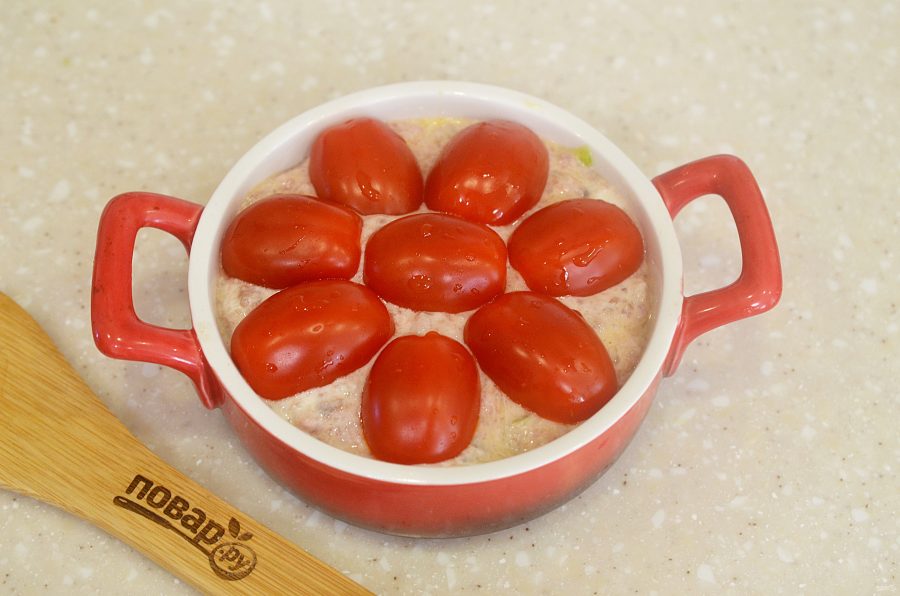 Кабачки в духовке с фаршем и помидорами - фото шаг 7
