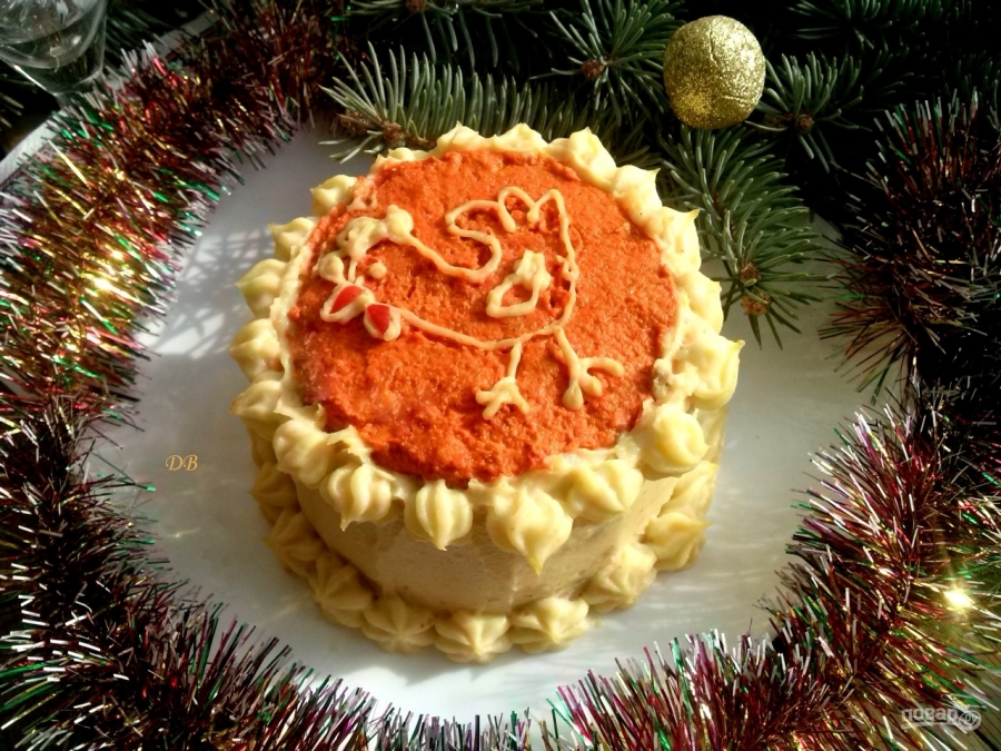 Новогодний торт "Кукареку" - фото шаг 9