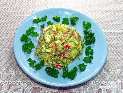 Картофельный салат с тунцом - фото шаг 10