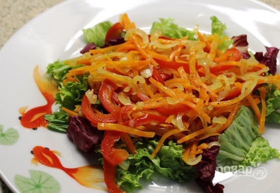 Салат с креветками и овощами - фото шаг 6