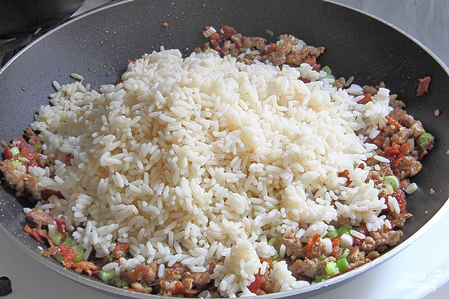 Жареный рис со свининой - фото шаг 8