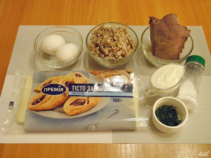 Пирог с гречкой и печенью - фото шаг 1