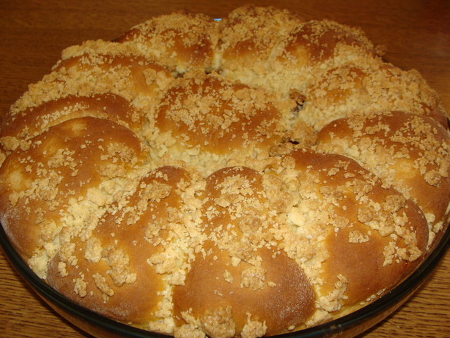 Фото к рецепту: Пирог ромашка со штрейзелем 