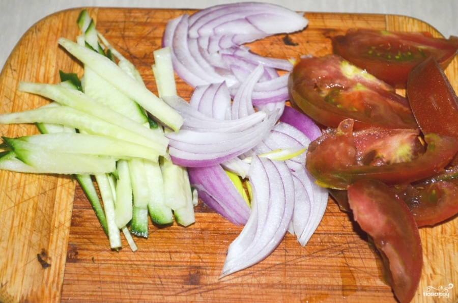 Салат из натурального крабового мяса - фото шаг 2