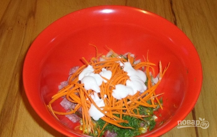 Салат из корейской моркови - фото шаг 4