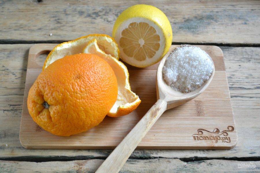 Цукаты из апельсиновых корок - фото шаг 1