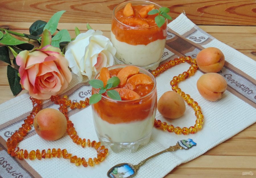 Ванильный пудинг с абрикосами - фото шаг 8
