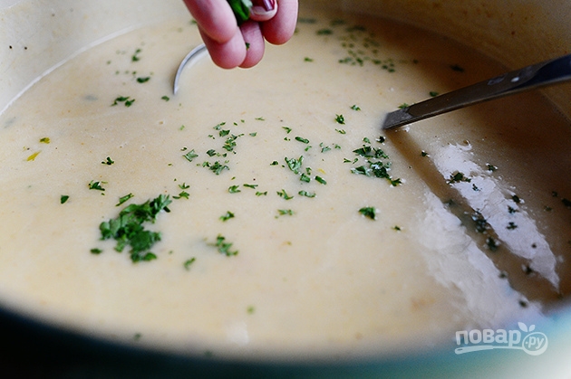 Картофельный крем-суп с зеленью - фото шаг 10