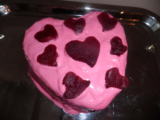 Фото к рецепту: Салат розовое сердце 
