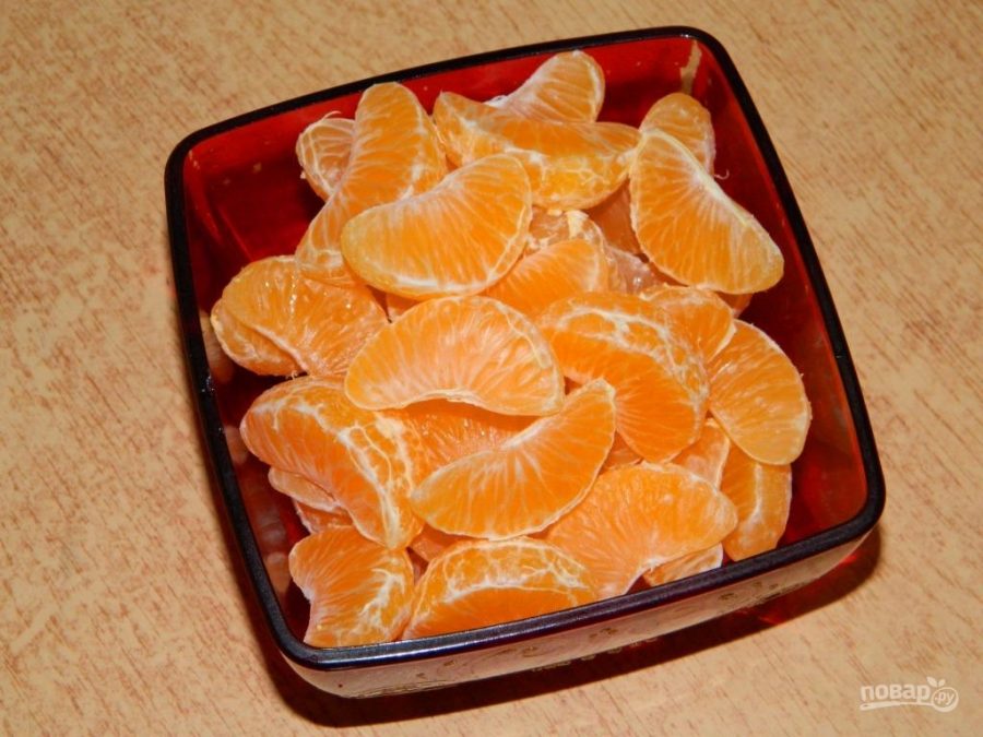 Десерт из карамельных мандаринов - фото шаг 1