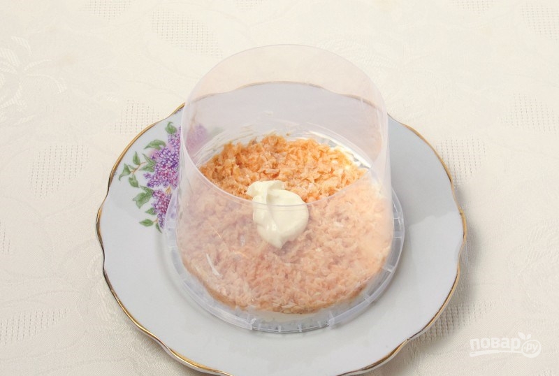 Салат "Мимоза" (рецепт с рисом) - фото шаг 2