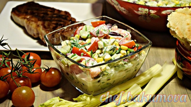 Фото к рецепту: Салат овощное ассорти . видео