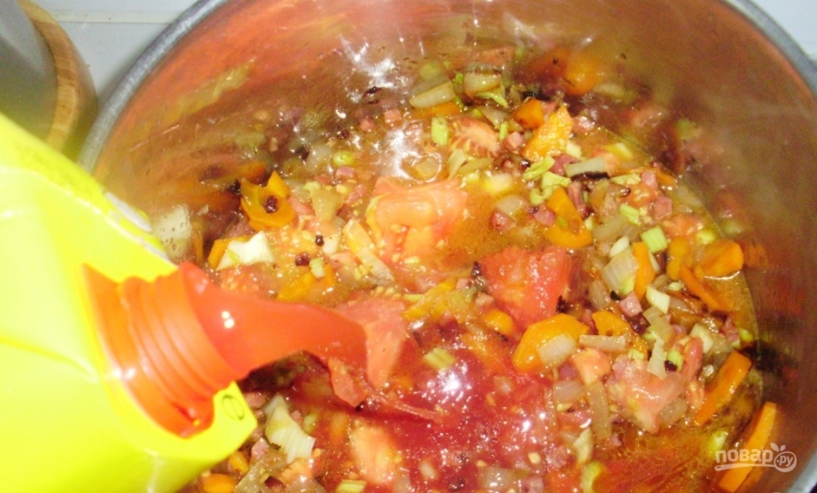 Суп с белой фасолью консервированной - фото шаг 4