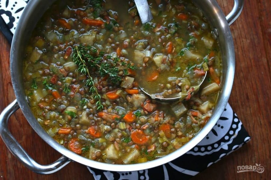 Французский суп из чечевицы - фото шаг 8