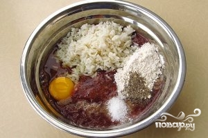 Печеночные оладьи с рисом - фото шаг 3