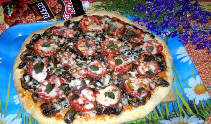 Пицца с грибами #махеевнаприроде