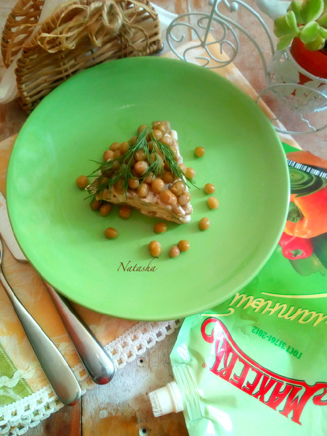 Фото к рецепту: Лучший рецепт салата на каждый день с куриной грудкой и с майонезом салатный махеевъ 