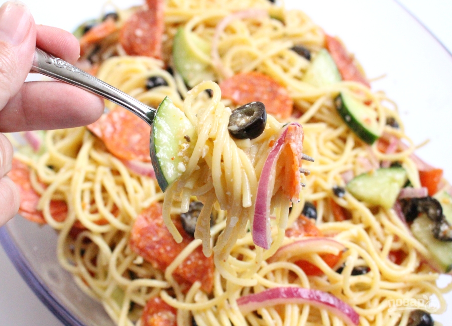 Салат из спагетти - фото шаг 4