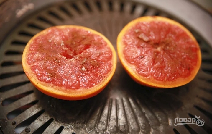  Жареный грейпфрут с корицей - фото шаг 3