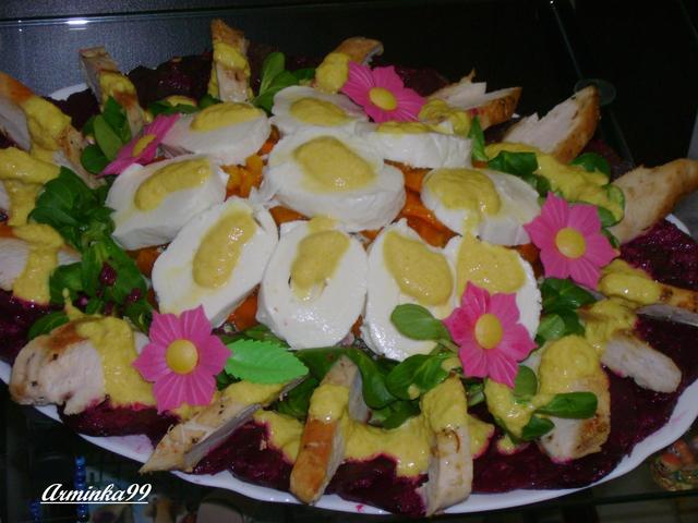 Фото к рецепту: Салат весна на тарелке 