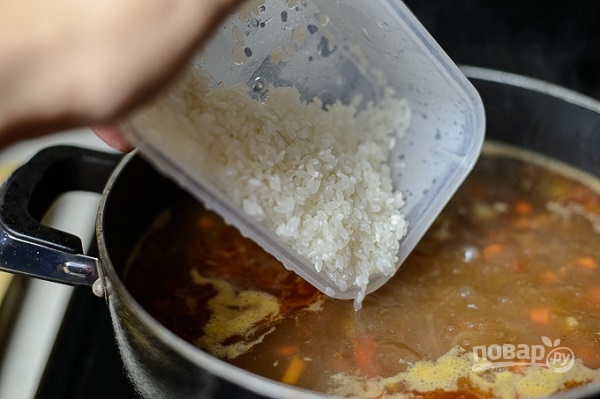 Рецепт супа с рисом и мясом - фото шаг 5