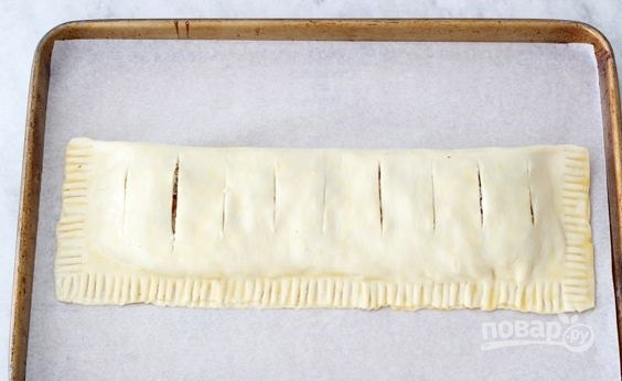 Пирог с картофелем, беконом и сыром - фото шаг 6