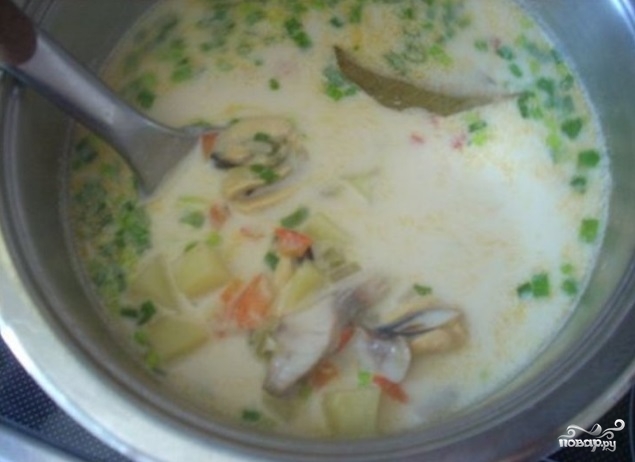 Суп из морепродуктов со сливками - фото шаг 7
