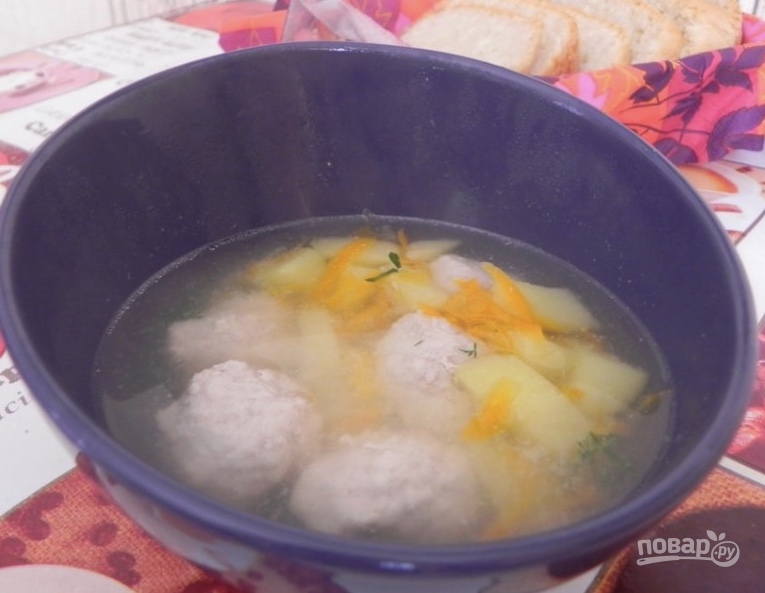 Суп с фрикадельками без зажарки - фото шаг 5