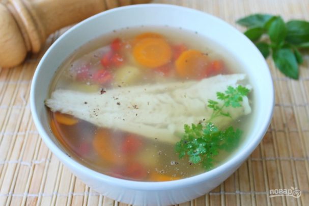 Рыбный суп с бурым рисом