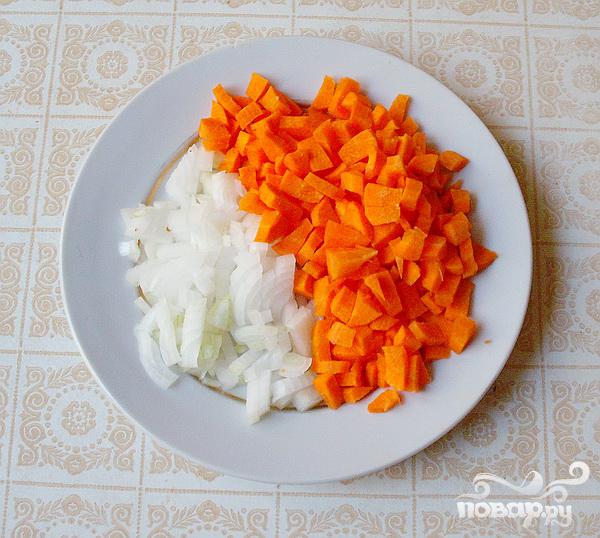 Свинина тушеная с картофелем, тыквой и морковью - фото шаг 3