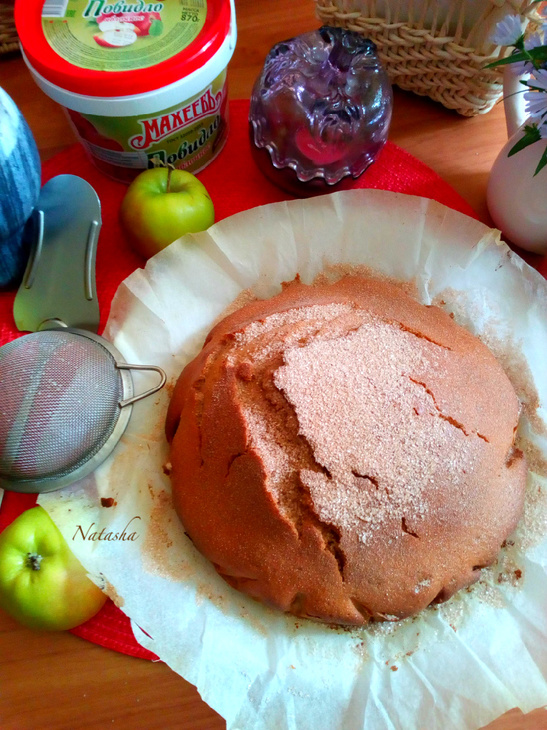 Лучший рецепт простого кекса на кефире с яблочным повидлом "махеевъ"