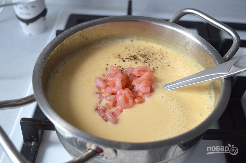 Сырный крем-суп с креветками - фото шаг 4