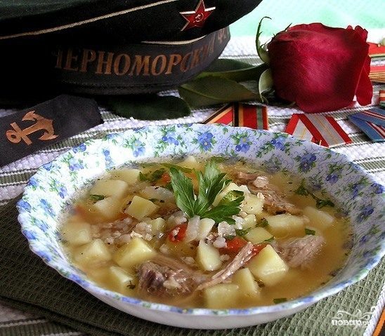 Суп со свининой и гречкой