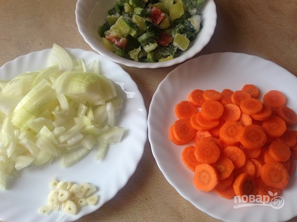 Свиной эскалоп с овощами в духовке - фото шаг 2