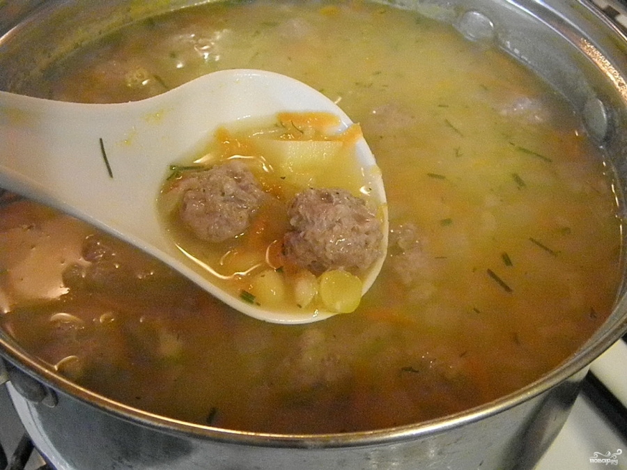 Гороховый суп с фаршем - фото шаг 9