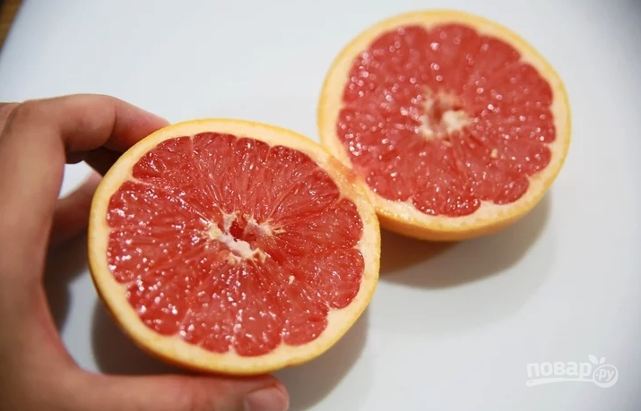  Жареный грейпфрут с корицей - фото шаг 1