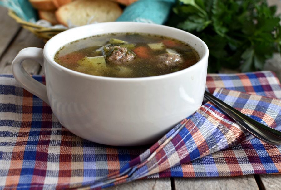 Суп овощной с фрикадельками - фото шаг 6