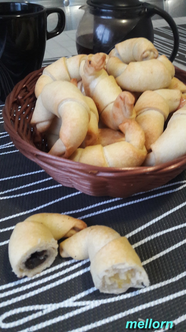 Фото к рецепту: Печенье- рогалики с разными начинками