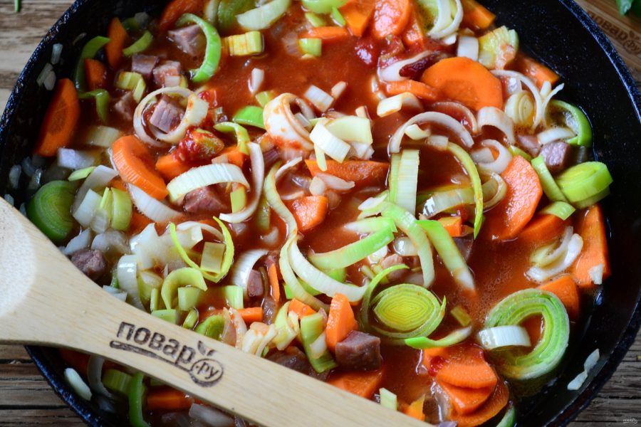 Говяжье рагу в томатно-сливочном соусе - фото шаг 5