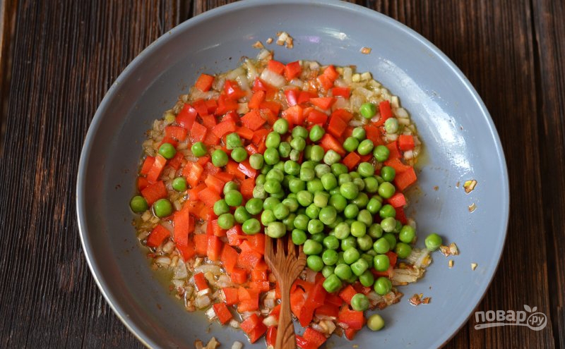 Рис с овощами и креветками - фото шаг 5