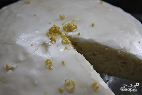 Пряный лимонный пирог с глазурью - фото шаг 8